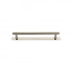M Marcus Heritage Brass Knurled Design Cabinet Pull with Plate 96mm Centre to Centre